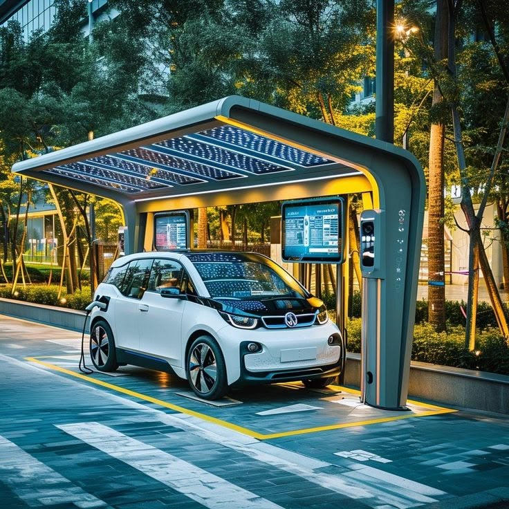 commercial ev charging solution for parking area