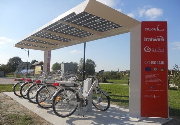 electric scooter charging station setup